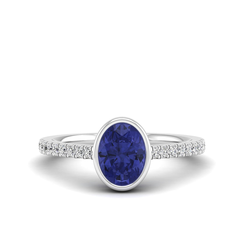 14K White Gold - Tanzanite