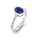14K White Gold - Sapphire