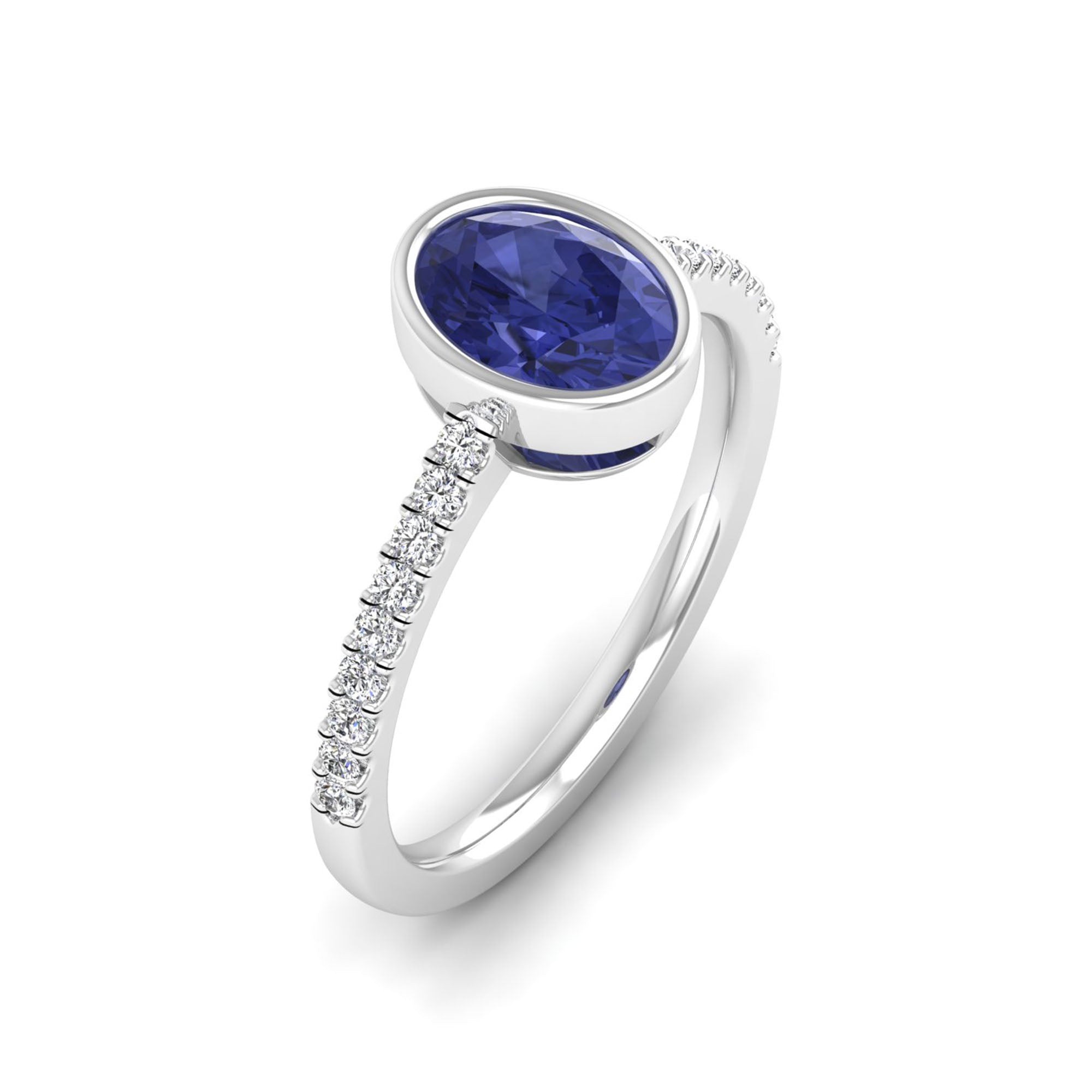 14K White Gold - Tanzanite