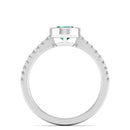 14K White Gold - Emerald