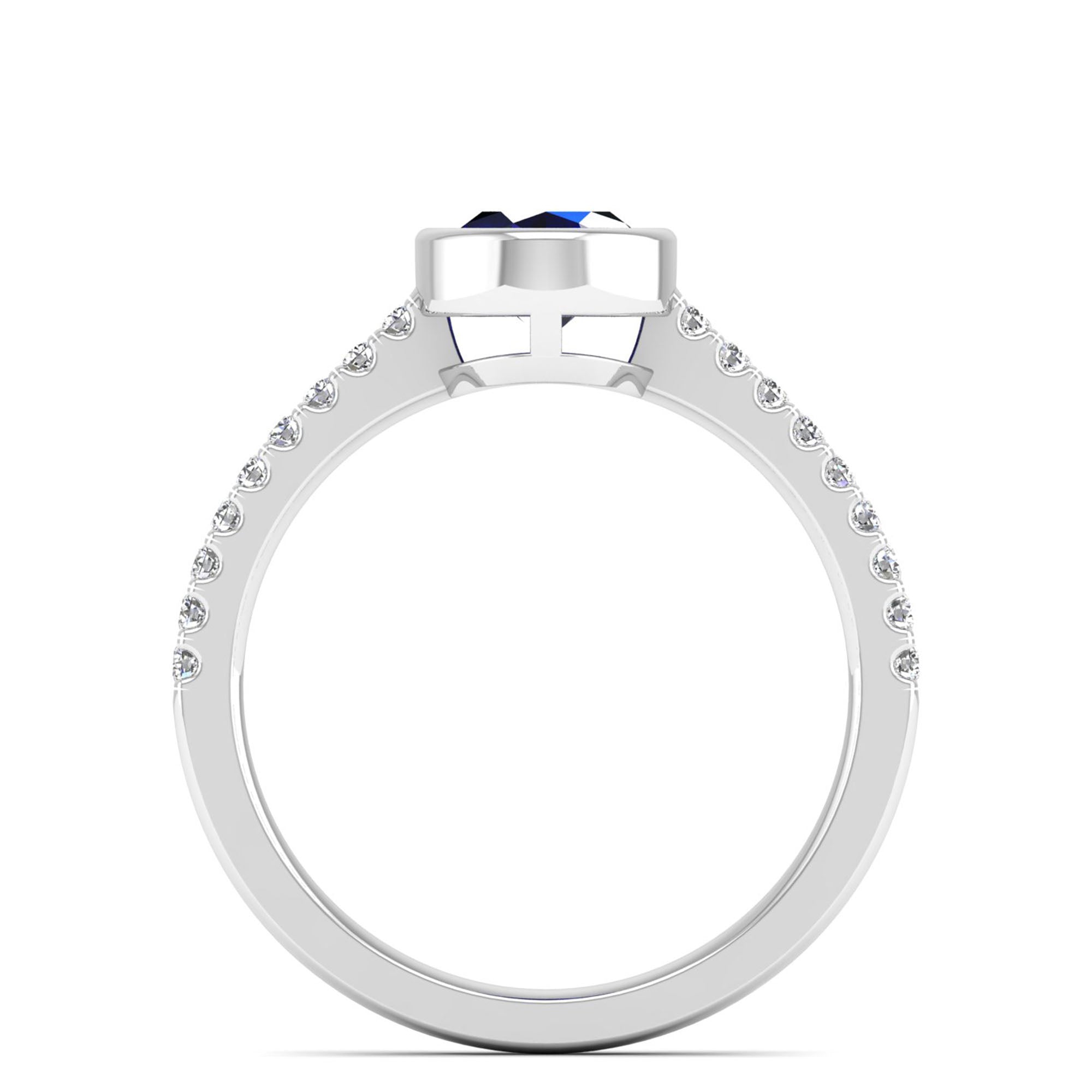 14K White Gold - Sapphire