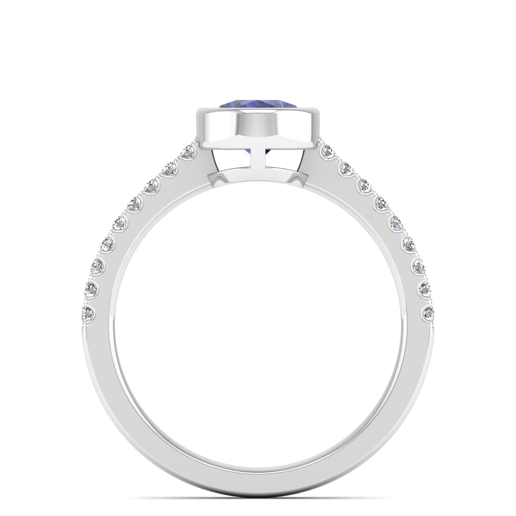 14K White Gold - Tanzanite