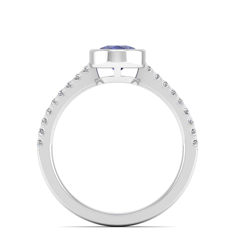14K White Gold - Tanzanite