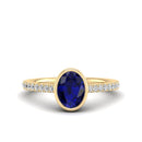 14K Yellow Gold - Sapphire