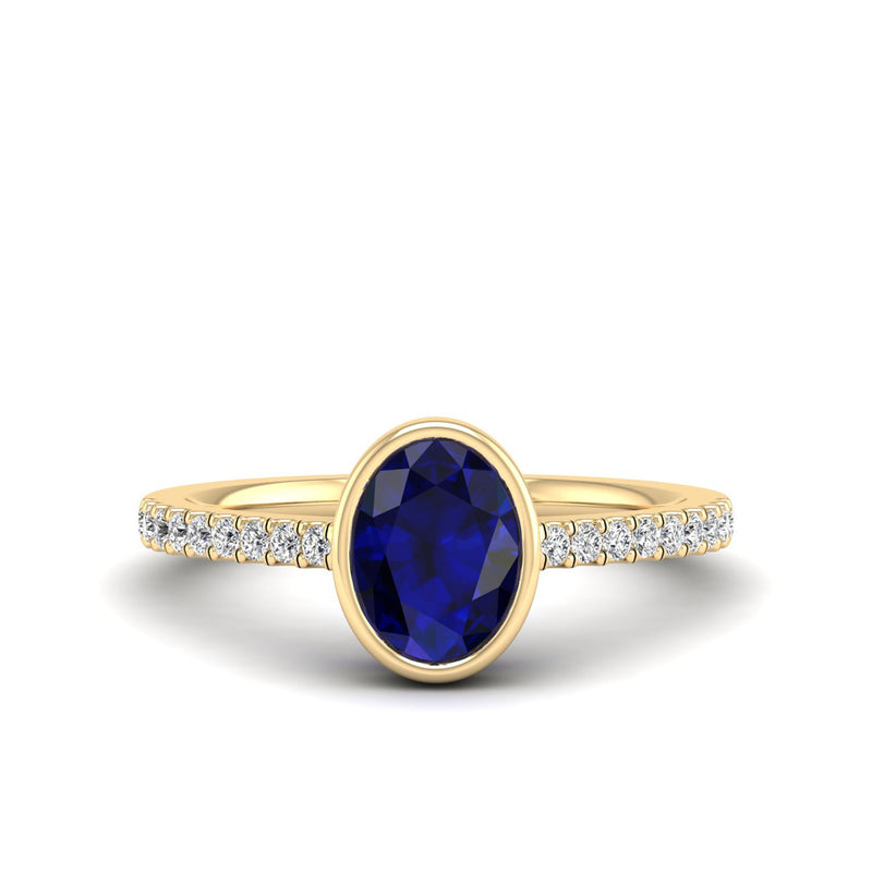 14K Yellow Gold - Sapphire