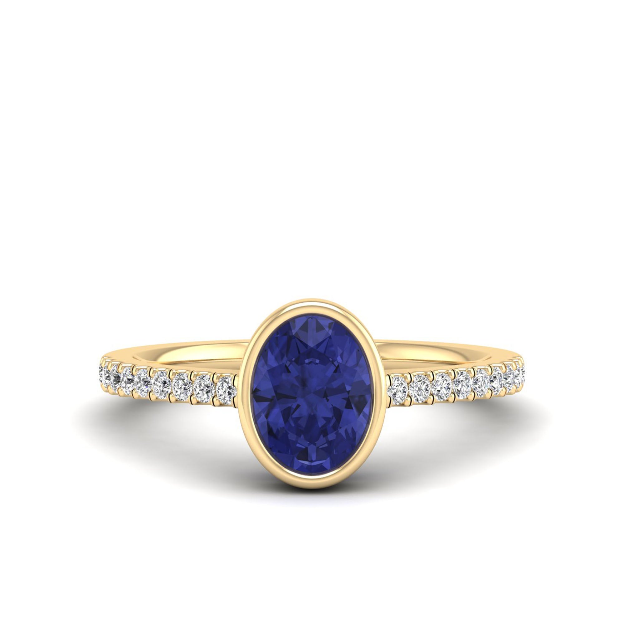 14K Yellow Gold - Tanzanite