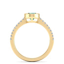 14K Yellow Gold - Emerald