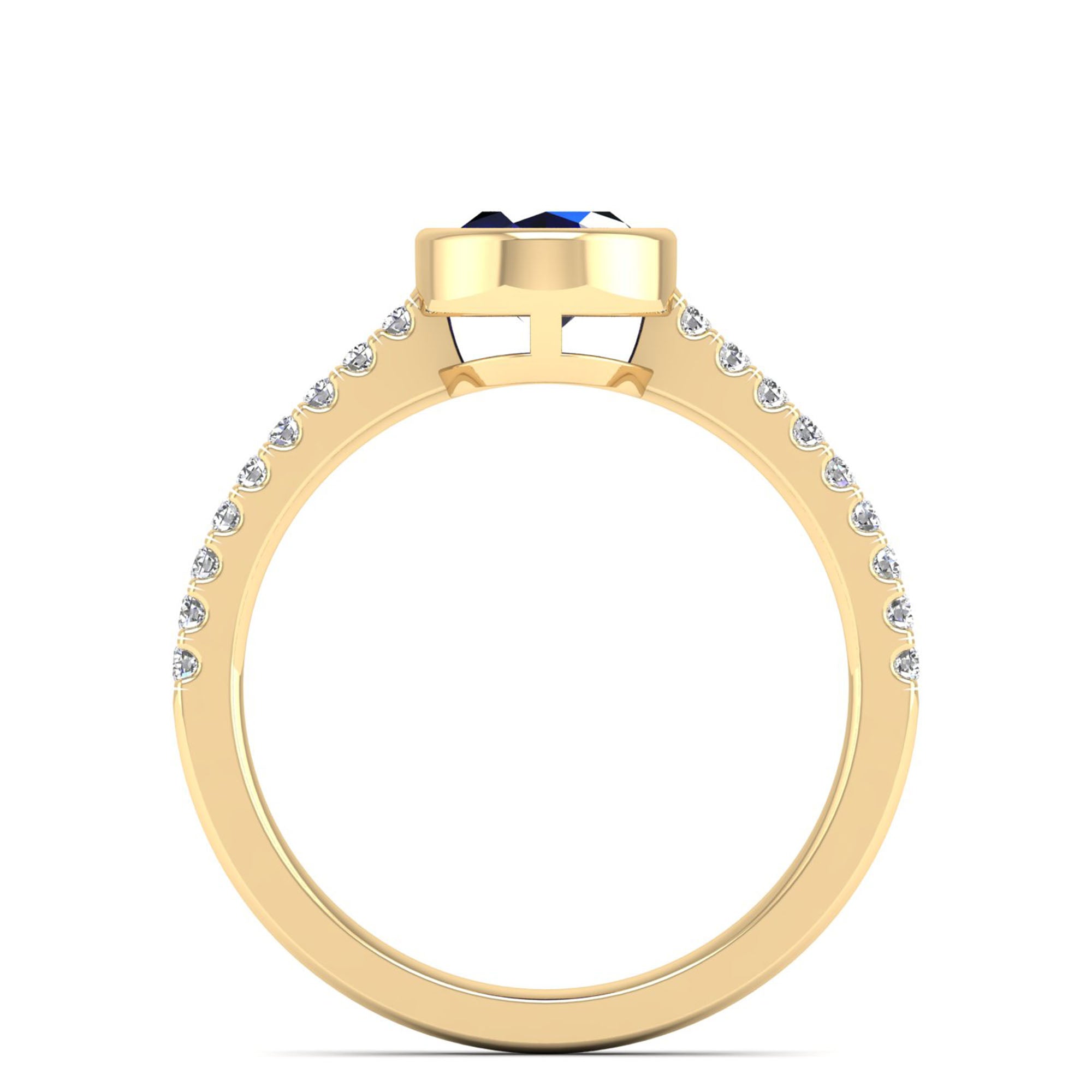 14K Yellow Gold - Sapphire