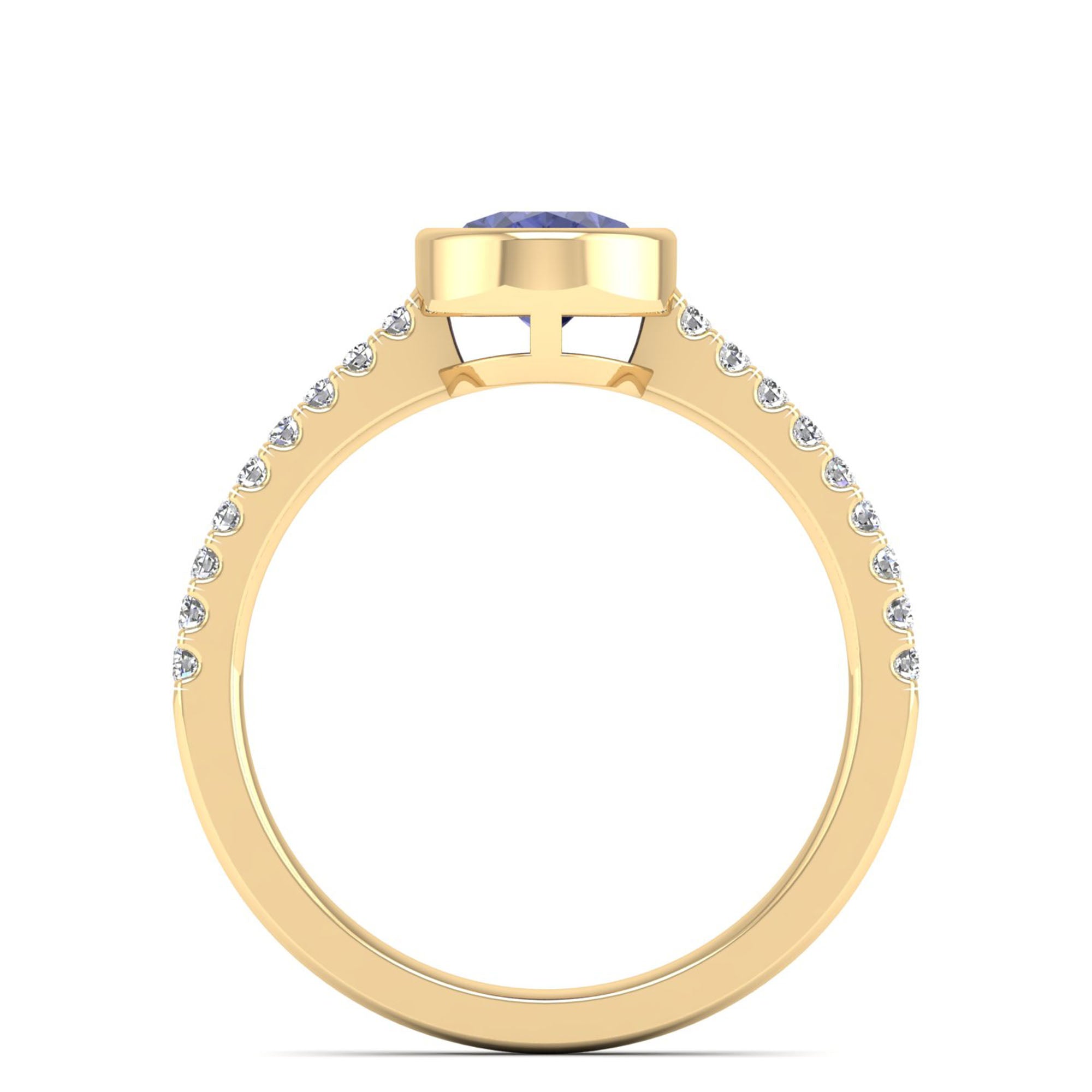 14K Yellow Gold - Tanzanite