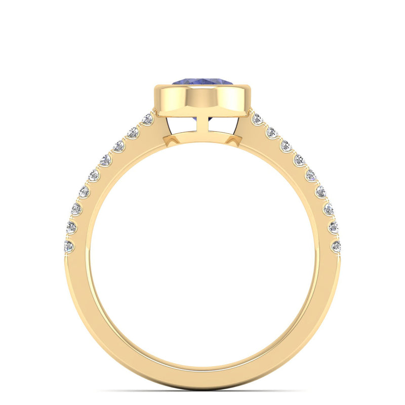 14K Yellow Gold - Tanzanite