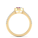 14K Yellow Gold - Ruby