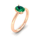 14K Rose Gold - Emerald
