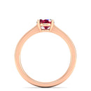 14K Rose Gold - Ruby
