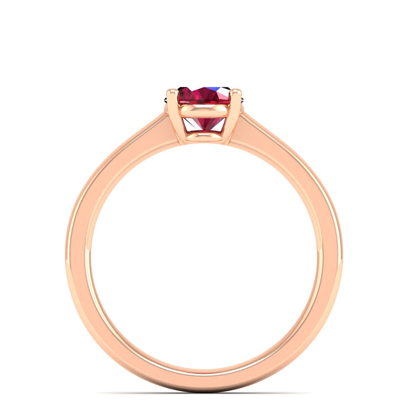14K Rose Gold - Ruby