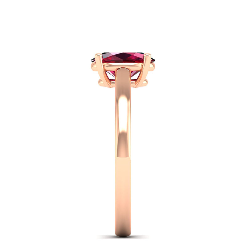 14K Rose Gold - Ruby