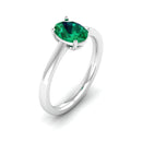 14K White Gold - Emerald