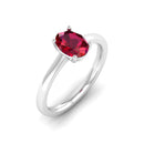 14K White Gold - Ruby