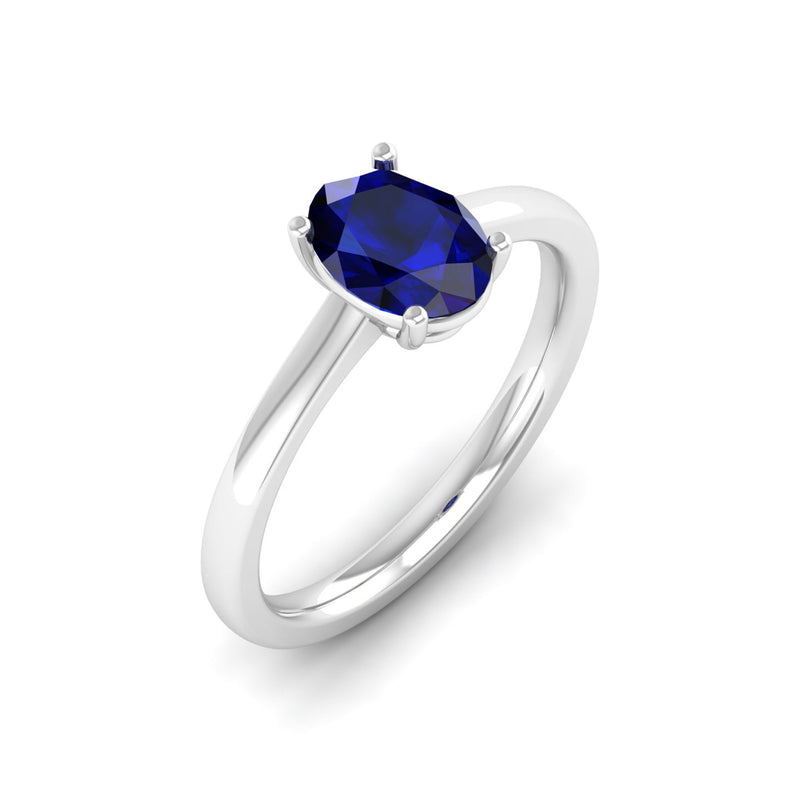 14K White Gold - Sapphire