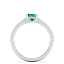 14K White Gold - Emerald