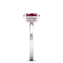 14K White Gold - Ruby