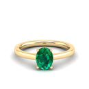 14K Yellow Gold - Emerald