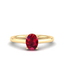 14K Yellow Gold - Ruby