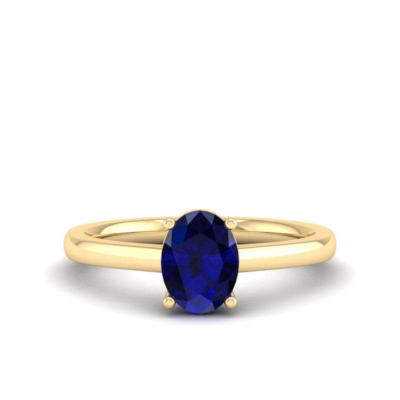 14K Yellow Gold - Sapphire