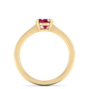 14K Yellow Gold - Ruby