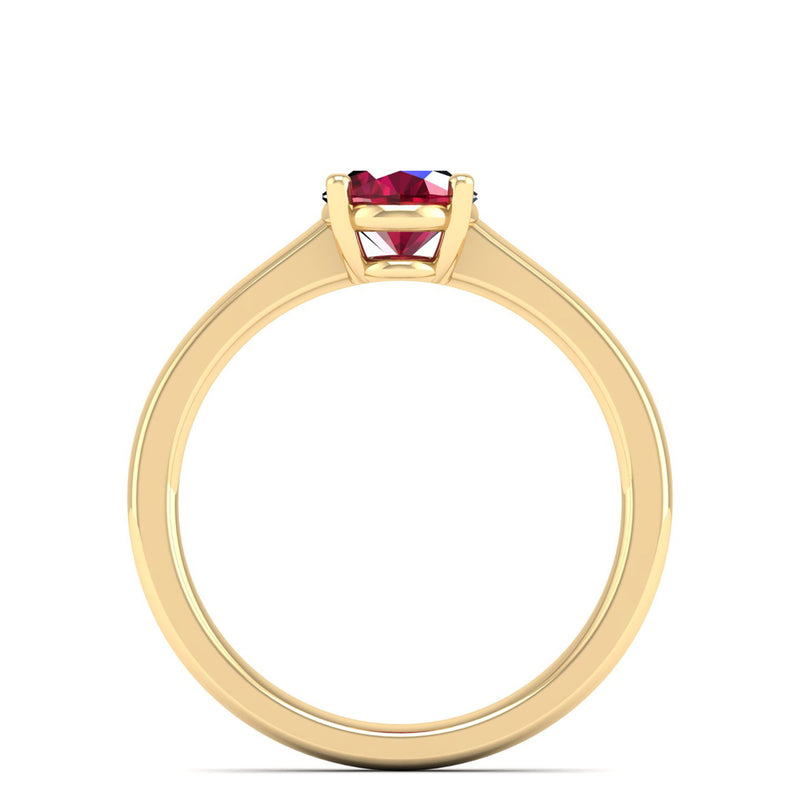 14K Yellow Gold - Ruby