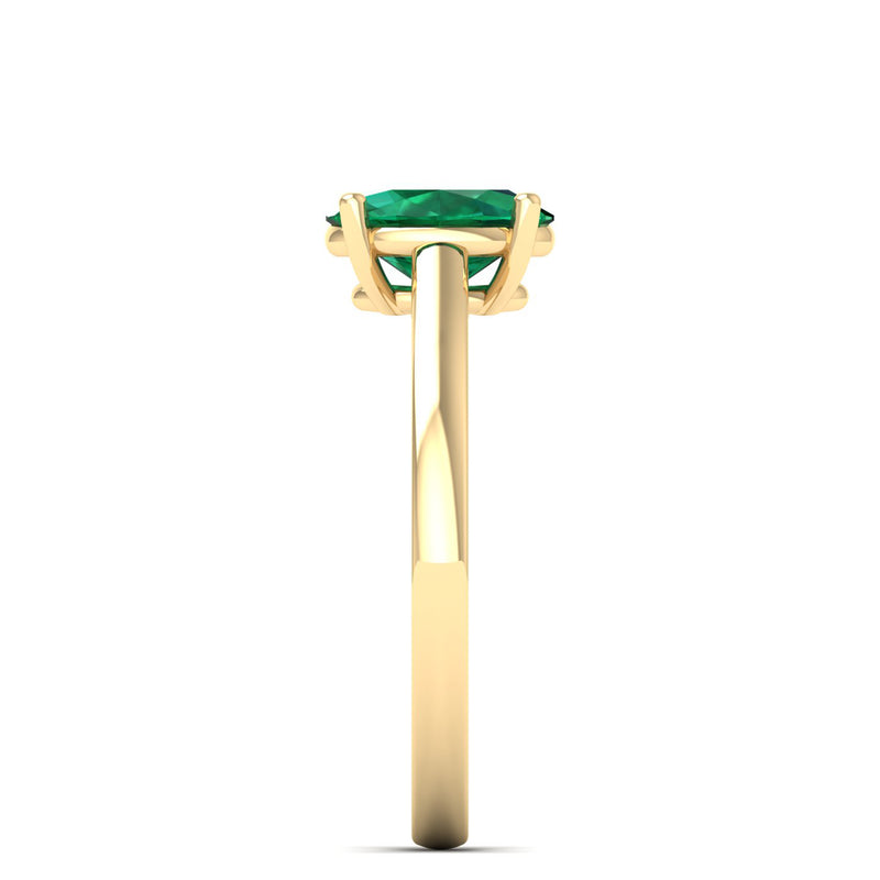 14K Yellow Gold - Emerald
