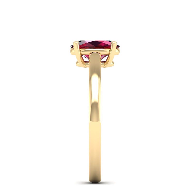 14K Yellow Gold - Ruby