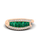14K Rose Gold - Emerald