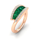 14K Rose Gold - Emerald