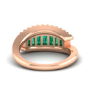 14K Rose Gold - Emerald