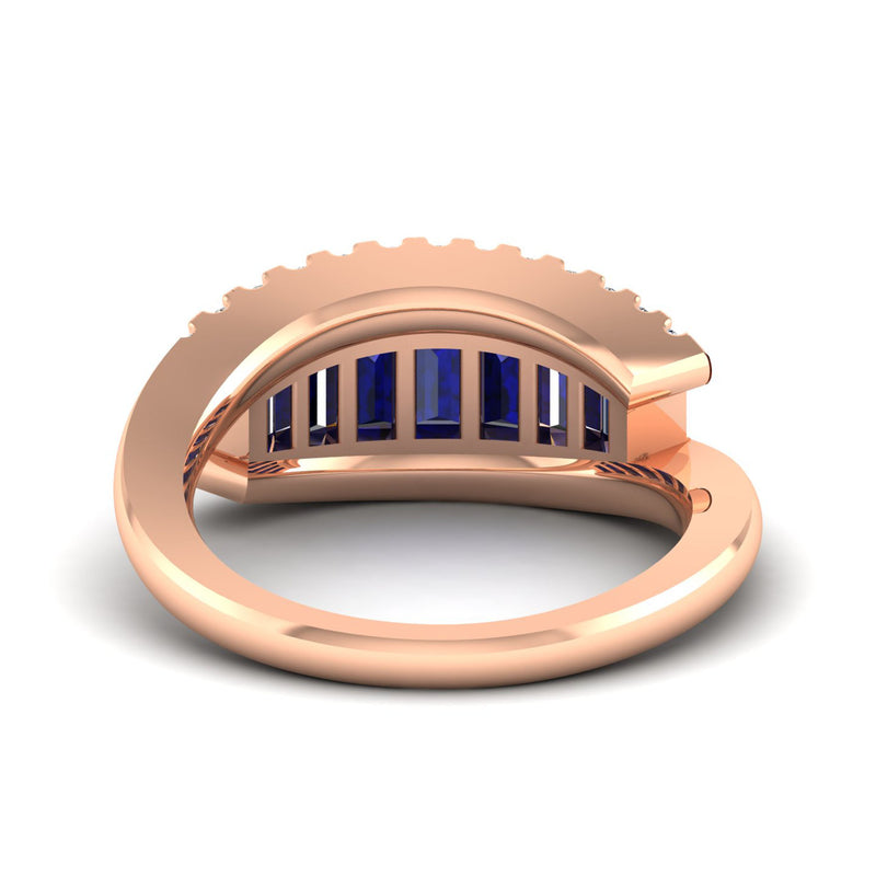 14K Rose Gold - Sapphire