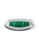 14K White Gold - Emerald