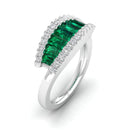 14K White Gold - Emerald