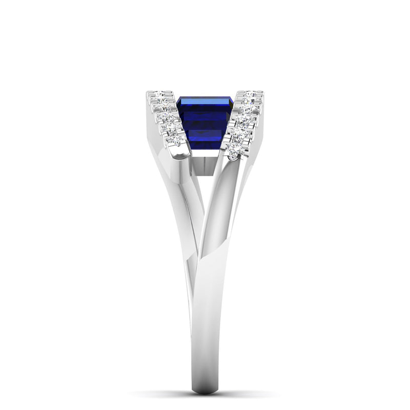 14K White Gold - Sapphire