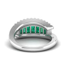 14K White Gold - Emerald