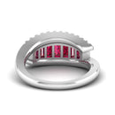 14K White Gold - Ruby