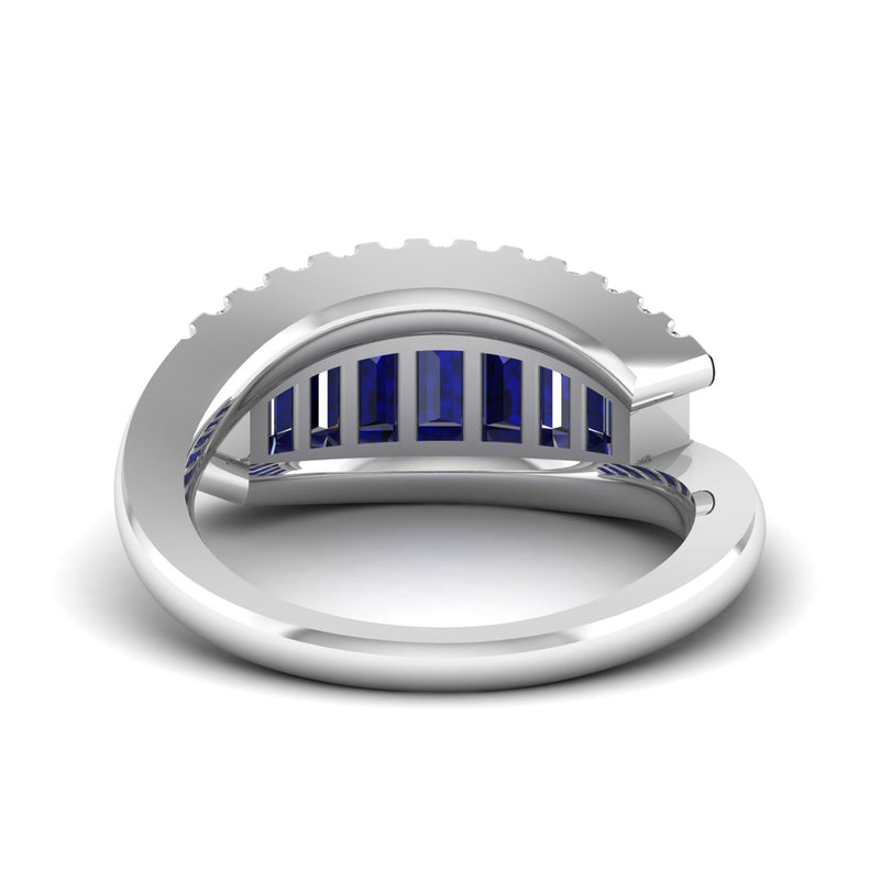 14K White Gold - Sapphire