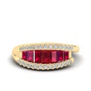 14K Yellow Gold - Ruby