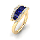 14K Yellow Gold - Sapphire