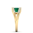 14K Yellow Gold - Emerald