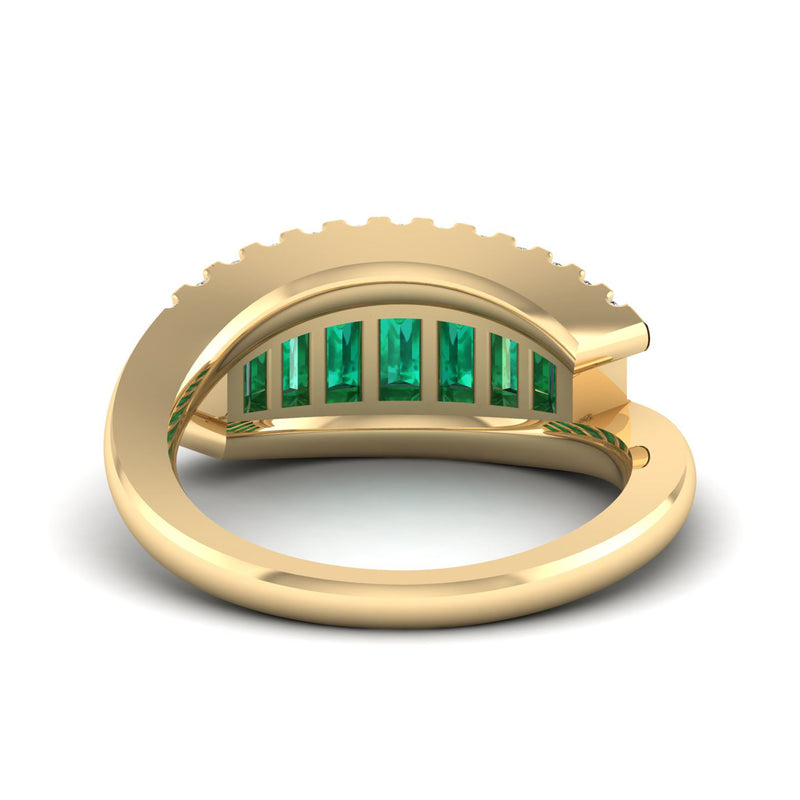 14K Yellow Gold - Emerald