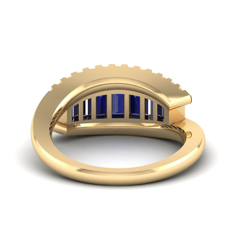 14K Yellow Gold - Sapphire