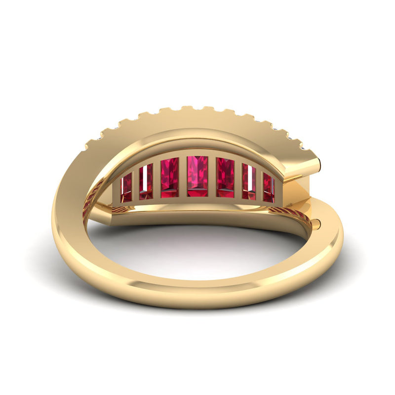 14K Yellow Gold - Ruby