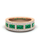 14K Rose Gold - Emerald