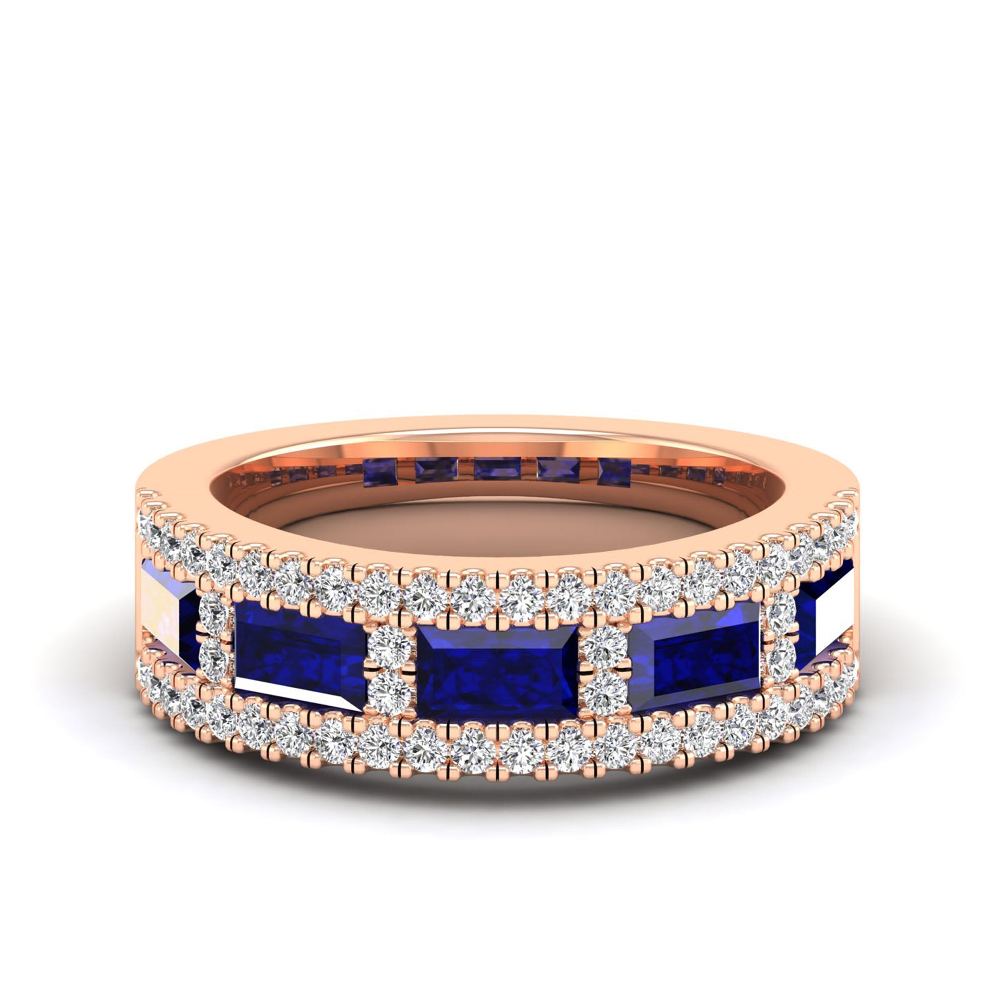 14K Rose Gold - Sapphire