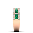 14K Rose Gold - Emerald